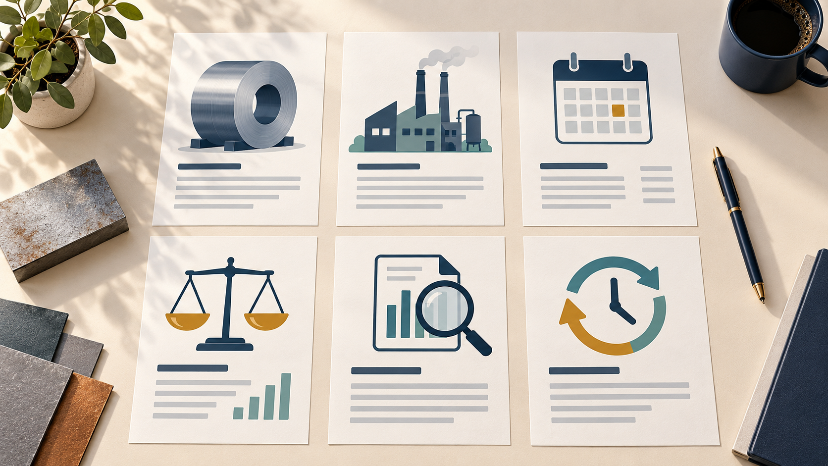 Six documents represent goods mapping, installation, period, units, report and version.