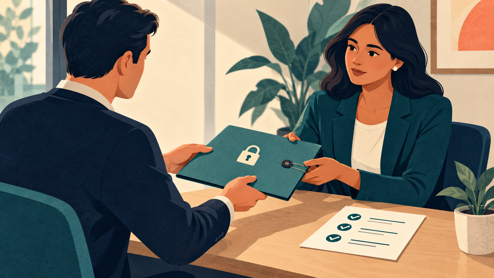 Illustration of a controlled confidential handover to the designated complaints officer.