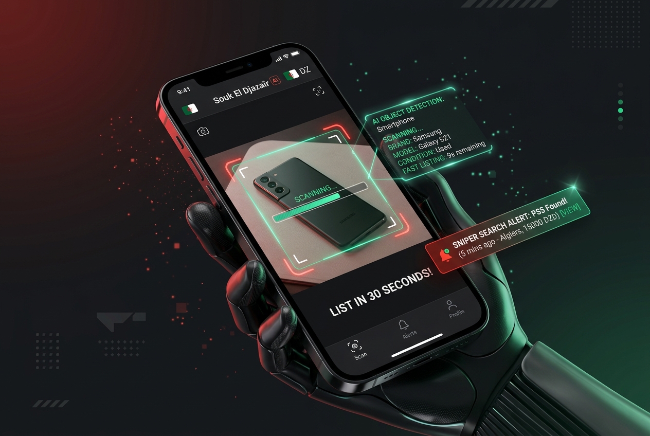 AI-powered fast listing and Sniper alerts for smartphones on L'Affaire