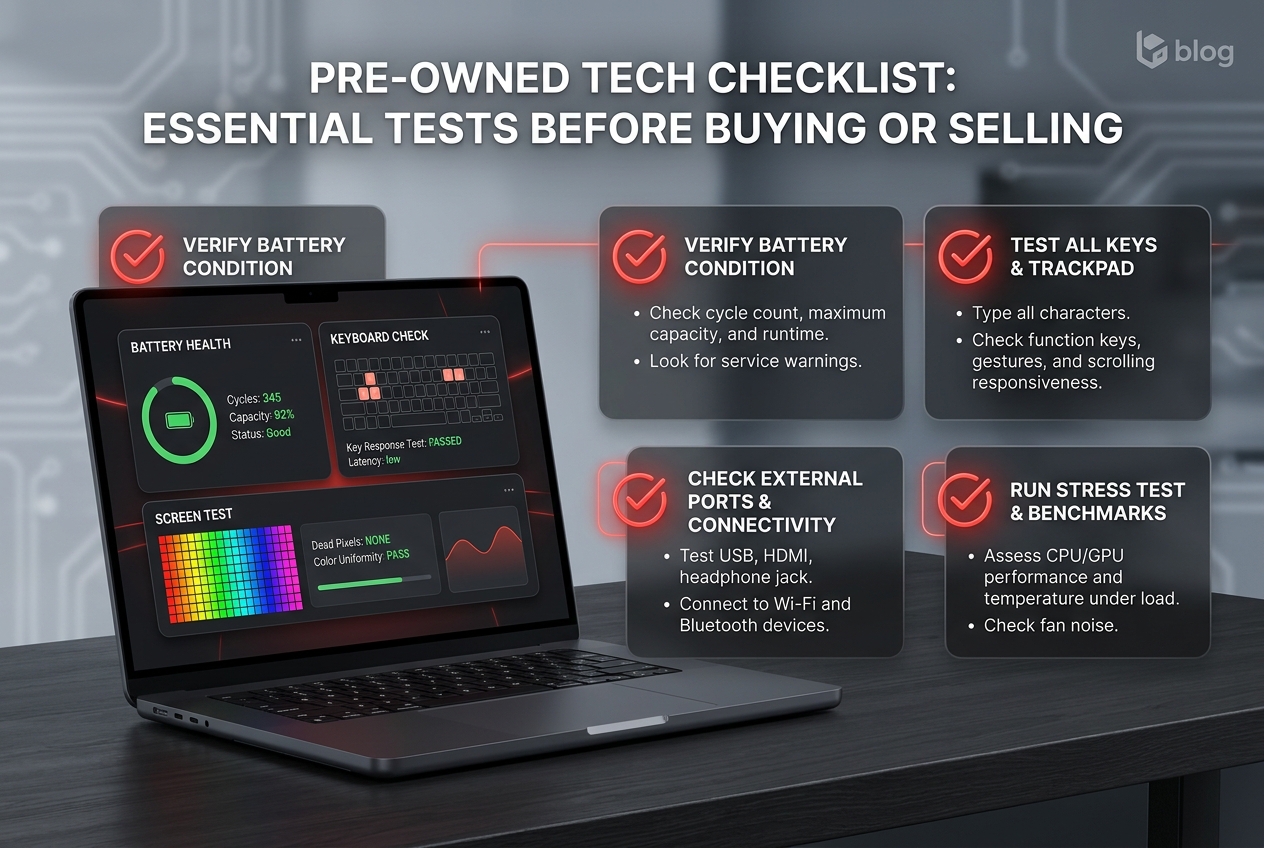 Technical checklist for inspecting a used laptop in Algeria