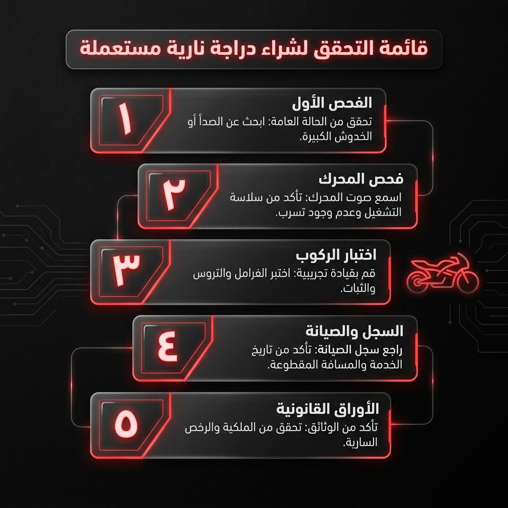 نقاط الفحص الأساسية قبل شراء دراجة نارية مستعملة في الجزائر