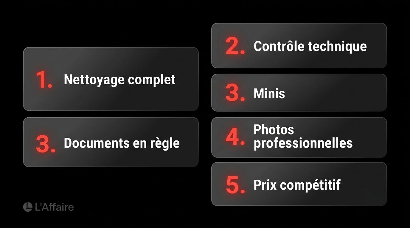 Check-list des 5 étapes pour préparer son véhicule à la vente