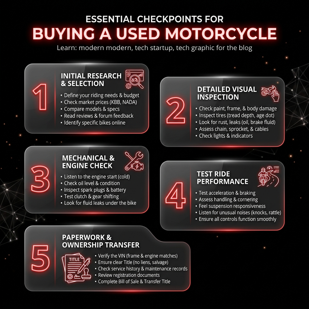 Essential Checkpoints Before Buying a Used Motorcycle in Algeria