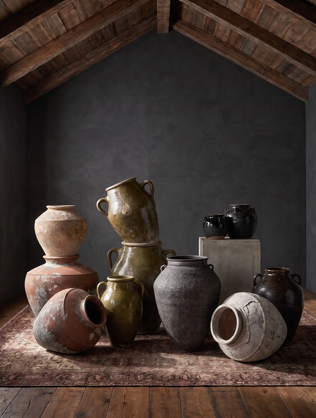 One-of-a-kind vintage from the container — carved wood vessels and objects with a past life