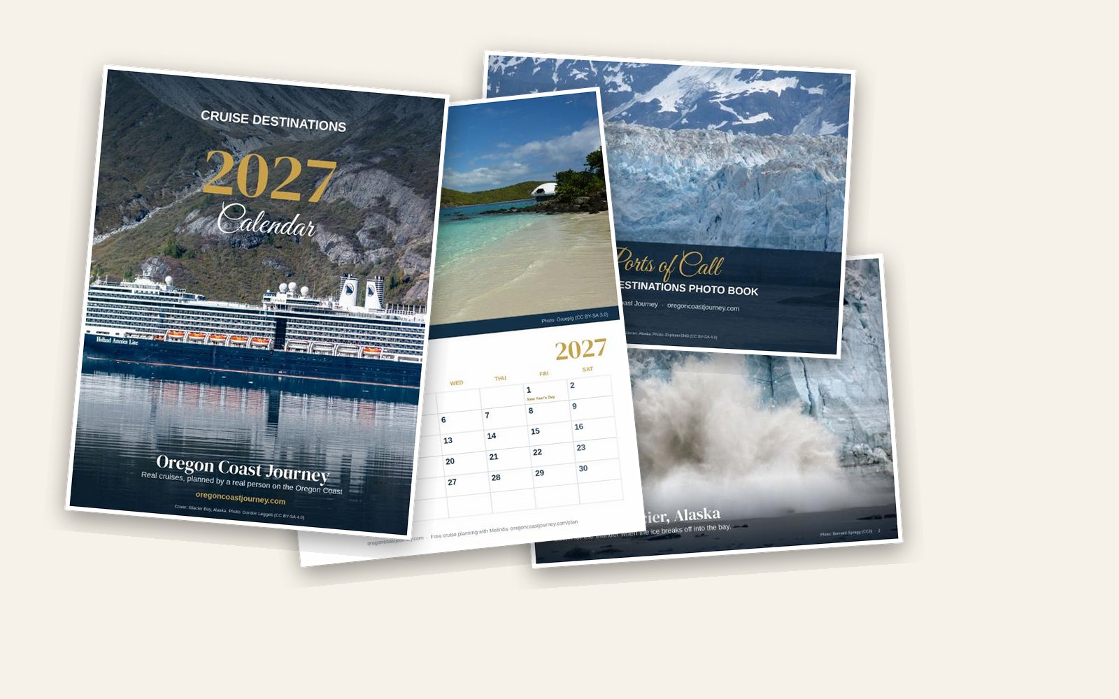 Free 2027 cruise destinations calendar and Ports of Call photo book