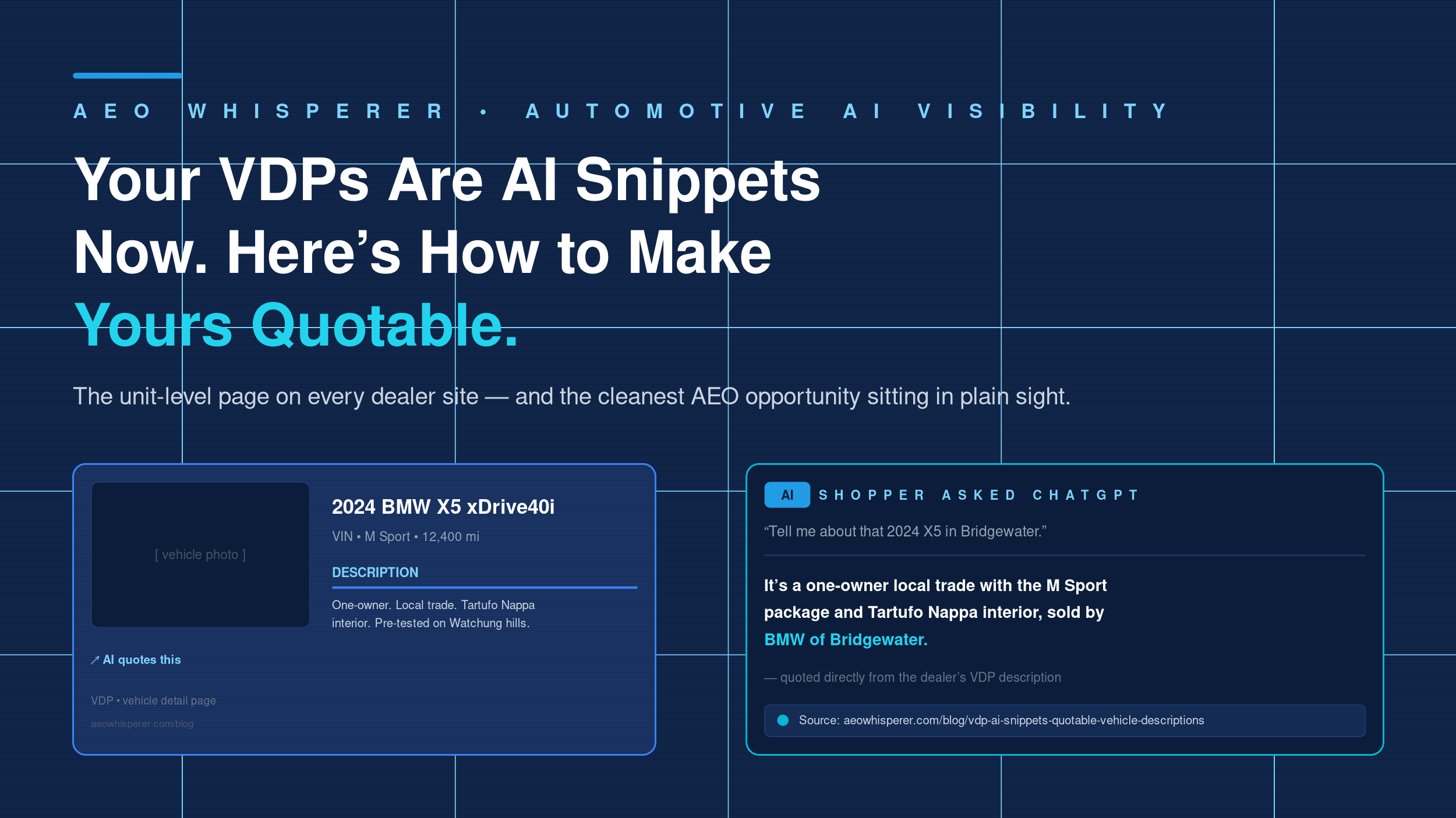 Your VDPs Are AI Snippets Now. Here's How to Make Yours Quotable.