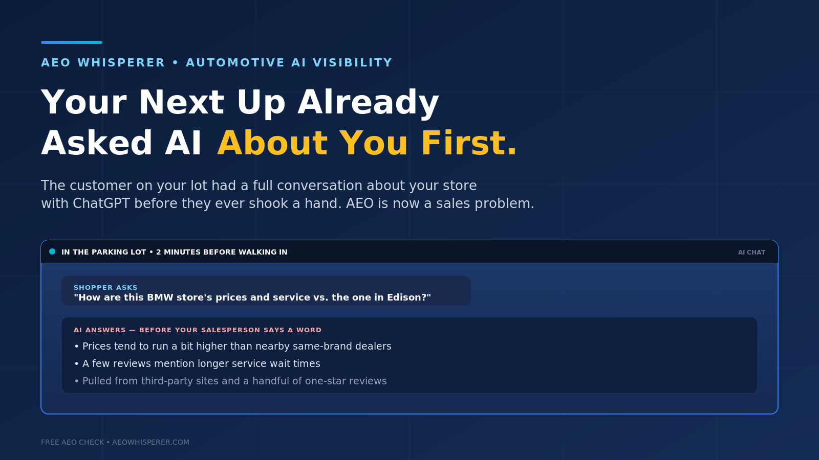Your Next Up Already Asked AI About You — Before They Walked In