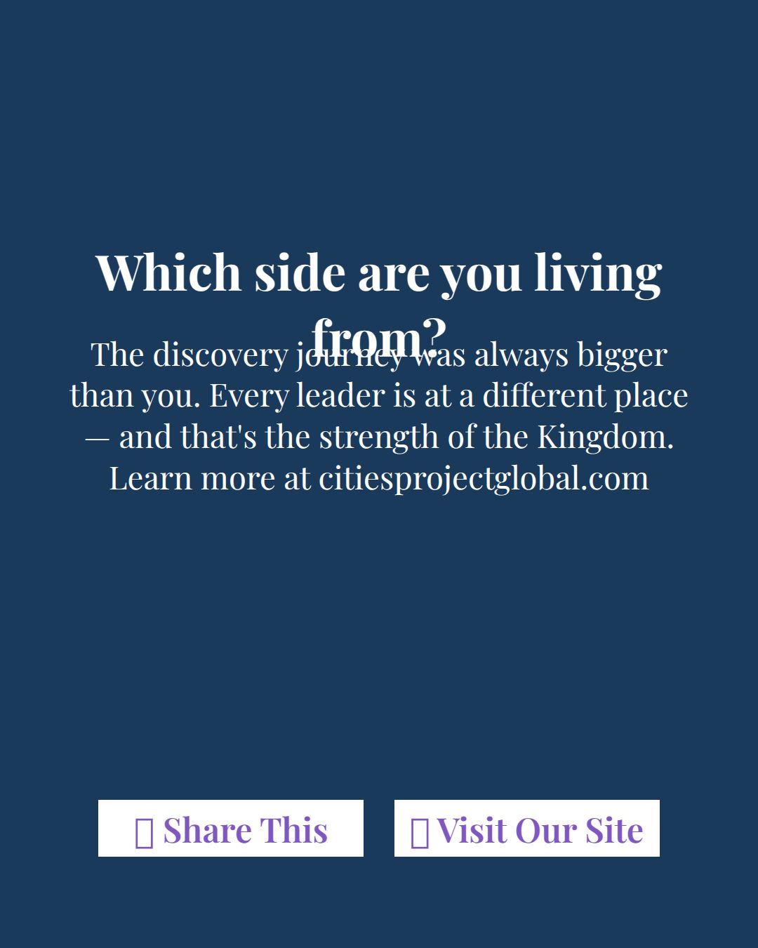 Cities Project Global - Kingdom leaders shaping cities through faith and work