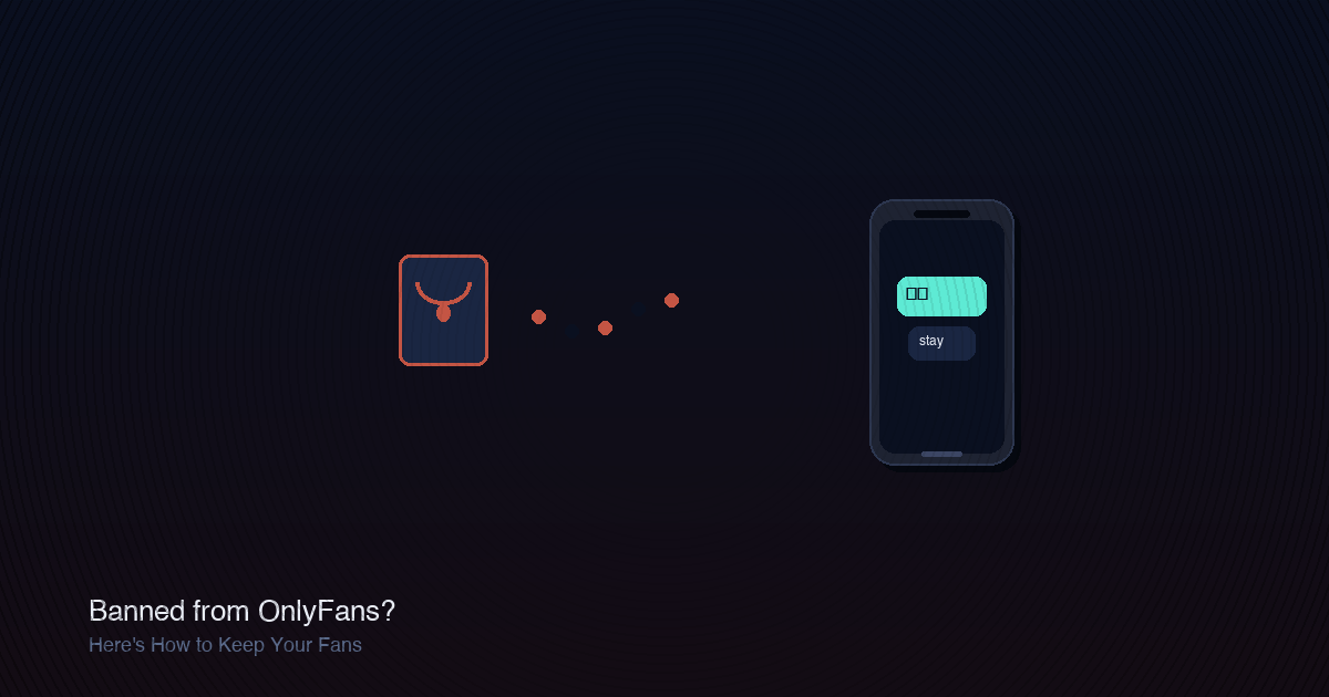 OnlyFans lock logo with a broken chain and a direct message thread showing preserved personal connection.