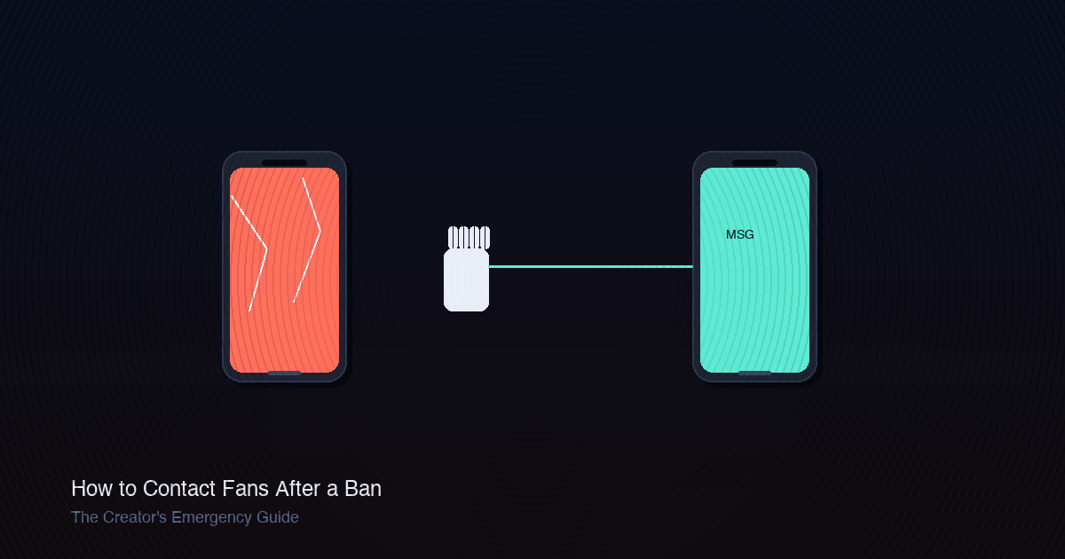 A hand reaching through a shattered phone screen toward another phone with a glowing message notification bubble.