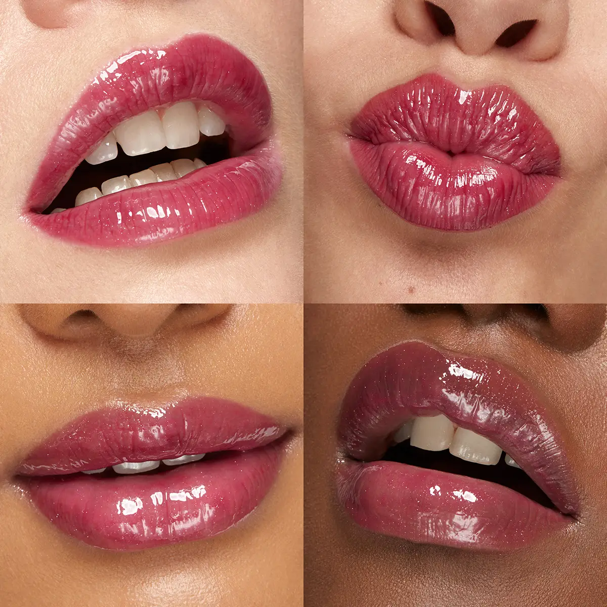 Shade 22 glass finish on a range of real lips
