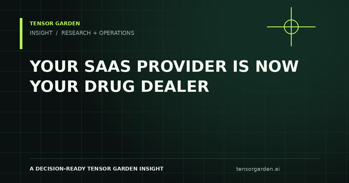 Tensor Garden Insight: Your SaaS Provider Is Now Your Drug Dealer