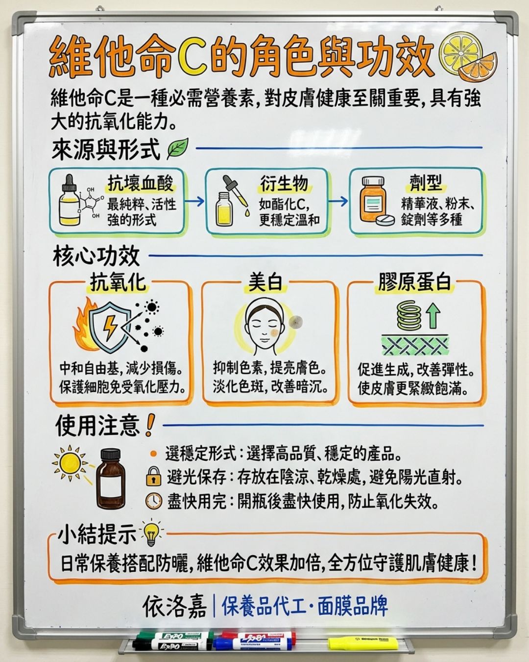 維他命C在配方中的形式選擇與穩定性判斷