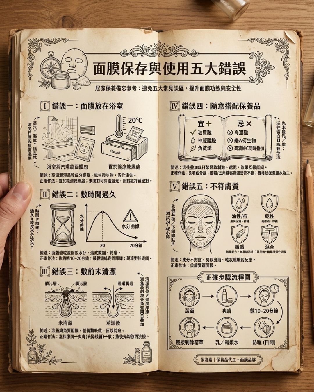 面膜保存與使用:五個最常見的錯誤與正確做法