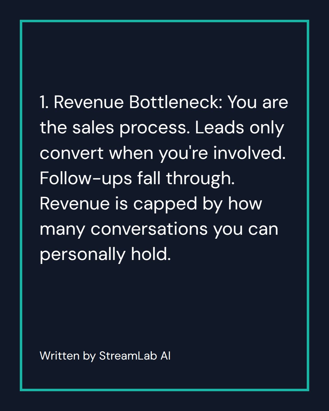 Revenue Bottleneck — Slide 2