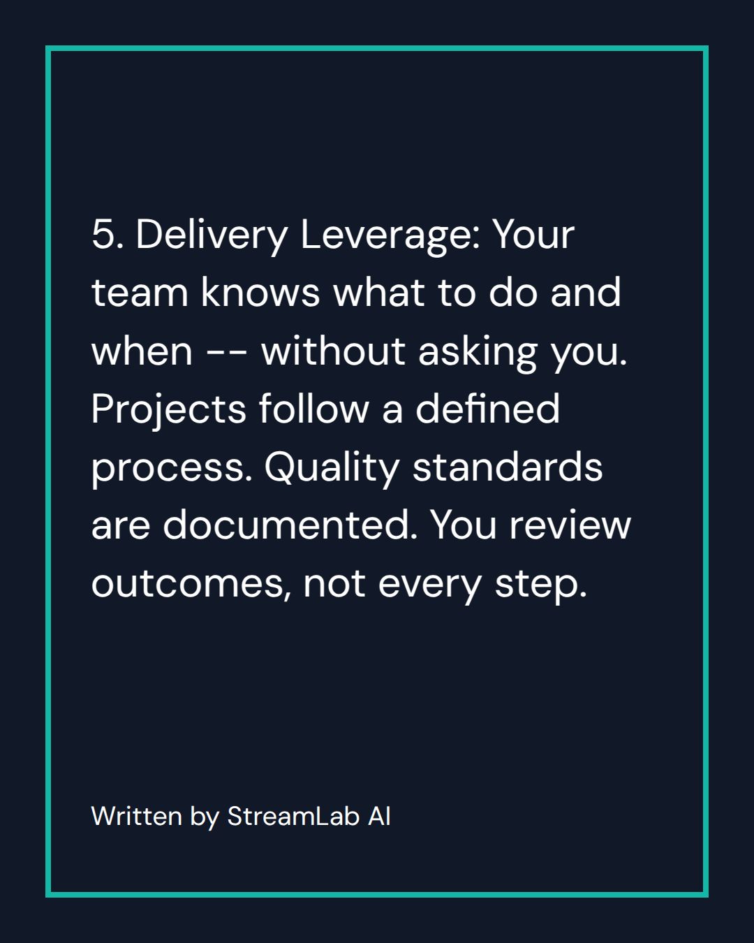 Delivery Leverage — Slide 6