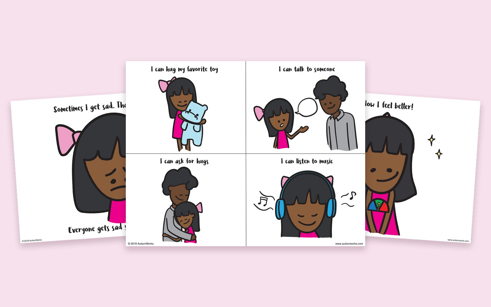Pages from the Sadness social story