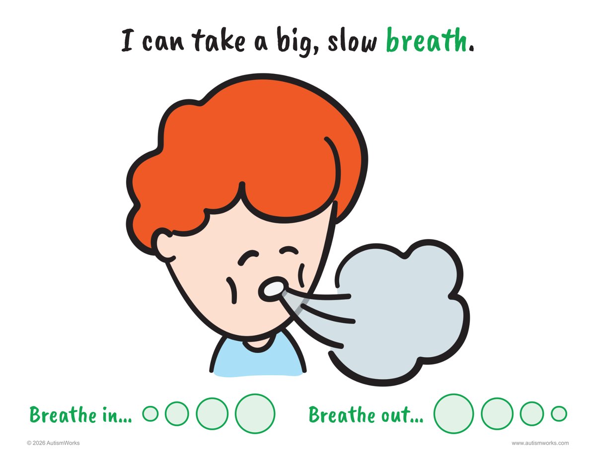 A page from the I Can Calm Down social story