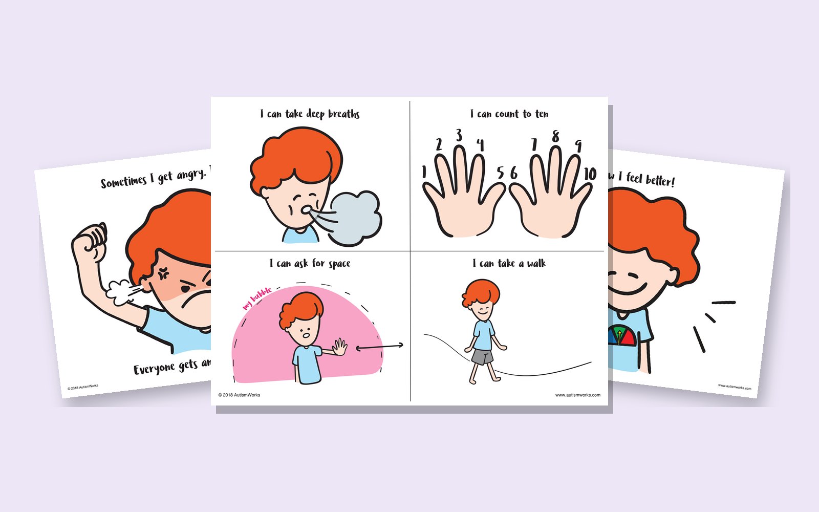 Pages from the Anger Management social story